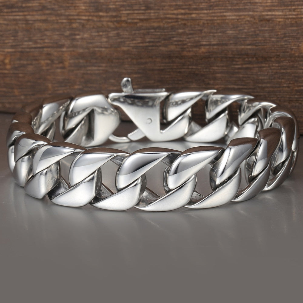 Silver Plated Stainless Steel Bracelet