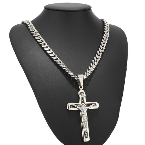 Stainless Steel Cross with 24 Inch Chain